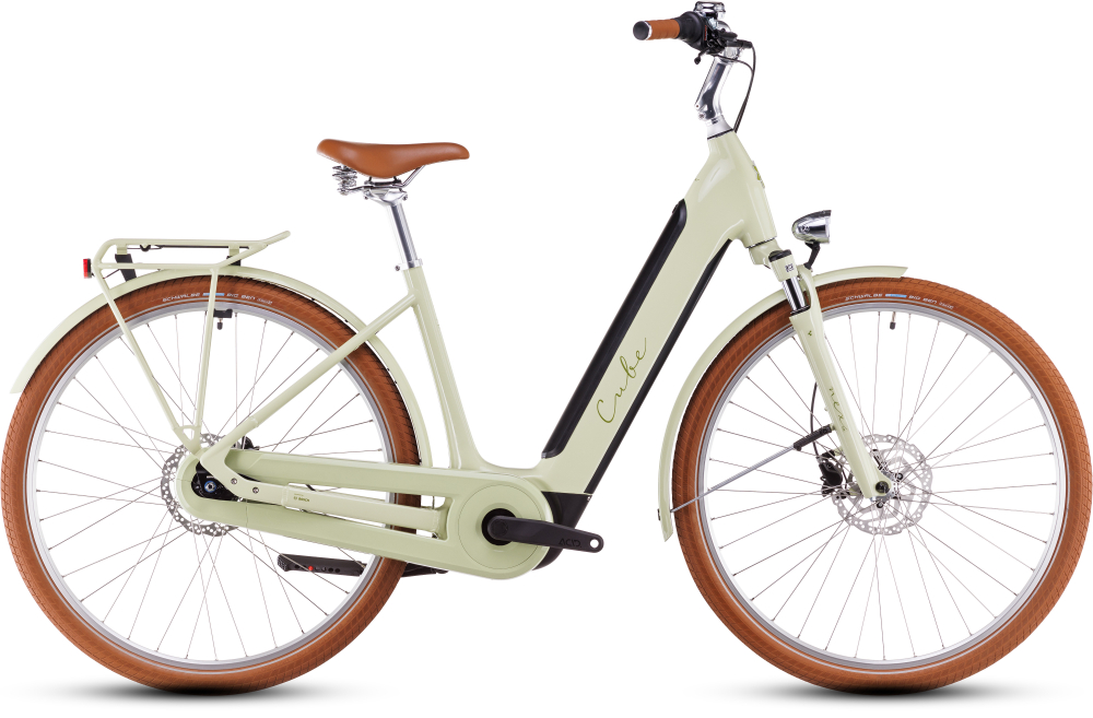 BICICLETA ELECTRICA CUBE ELLA HYBRID 500 EASY ENTRY MATCHAGREEN GREEN 2025 cadru 46cm - roti 28" [1]