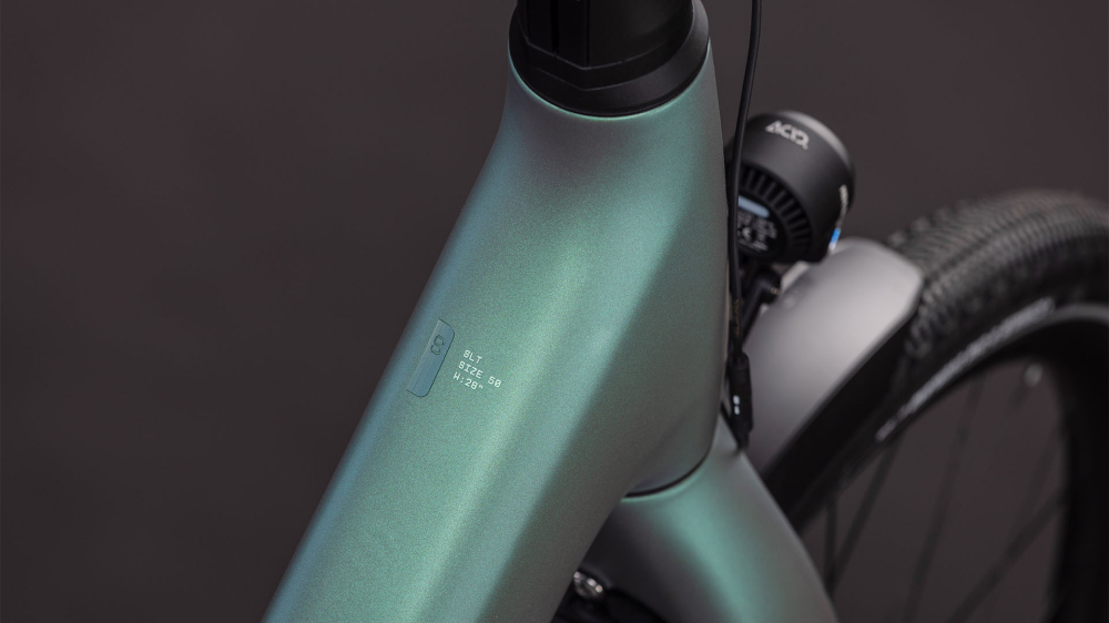 BICICLETA ELECTRICA CUBE KATHMANDU HYBRID C:62 SLT 400X EASY ENTRY SEAFOAM CHROME 2026 46 cm [2]