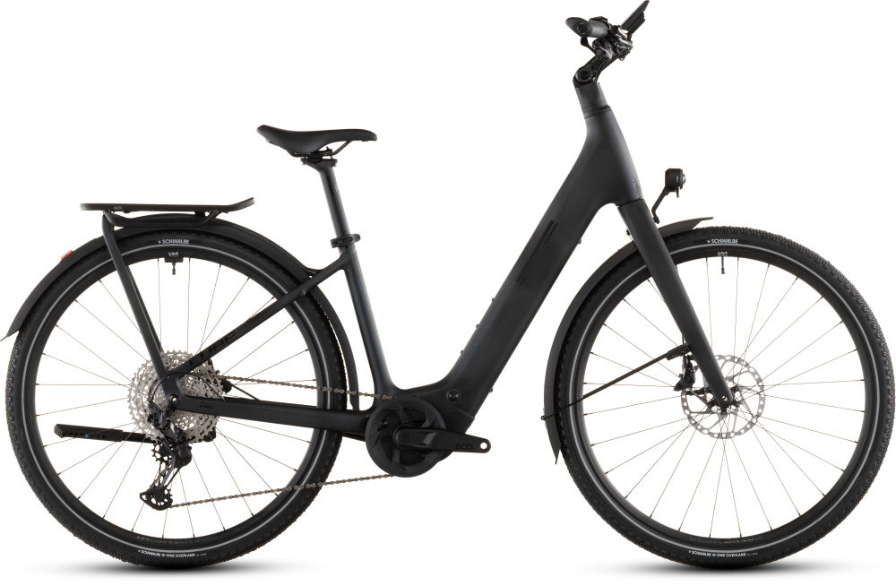 BICICLETA ELECTRICA CUBE KATHMANDU HYBRID C:62 SLX 400X EASY ENTRY LIQUIDBLACK BLUEDUST 2026 46 cm [2]