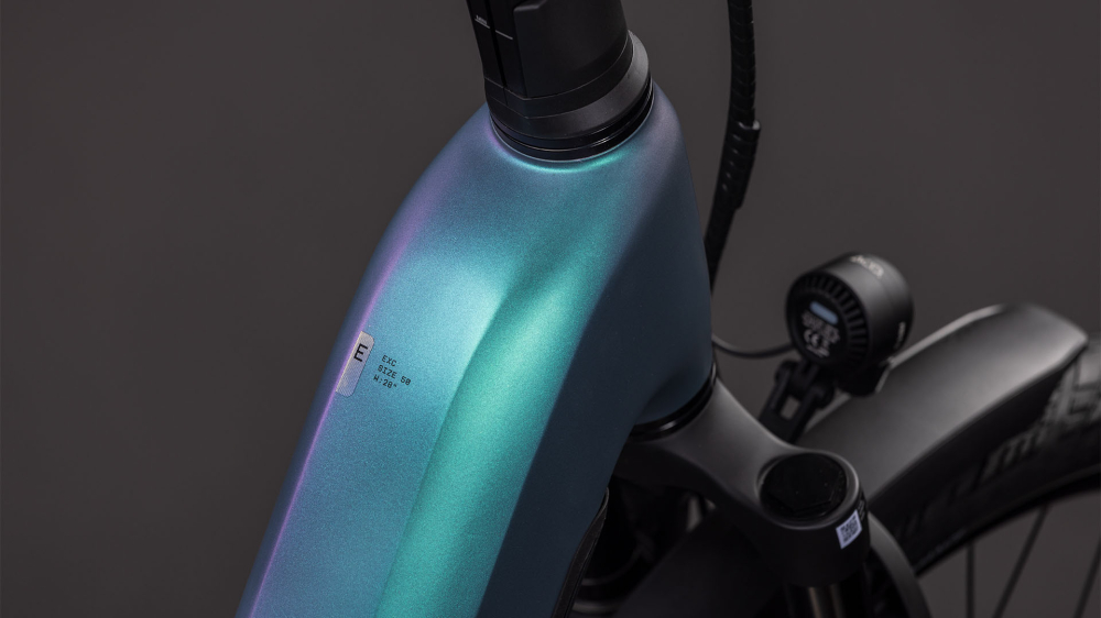 BICICLETA ELECTRICA CUBE KATHMANDU HYBRID EXC 800 EASY ENTRY SMARAGDGREY PRISM 2026 46 cm [3]