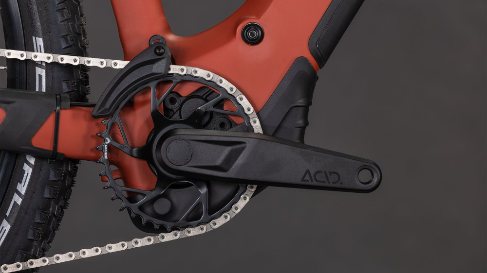 BICICLETA ELECTRICA CUBE REACTION HYBRID RACE 800 TRAPEZE AMBER BLACK 2026 cadru M (18") - roti 29 [2]
