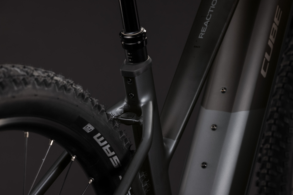 BICICLETA ELECTRICA CUBE REACTION HYBRID RACE 800 TRAPEZE SLABGREY CHROME 2027 cadru M (18") - roti 29 [4]