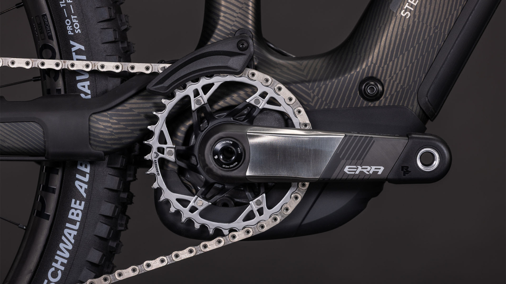 BICICLETA ELECTRICA CUBE STEREO HYBRID ONE44 HPC SLT 800 CARBONGRID CHROME 2026 cadru S (16") - roti 27.5 [5]