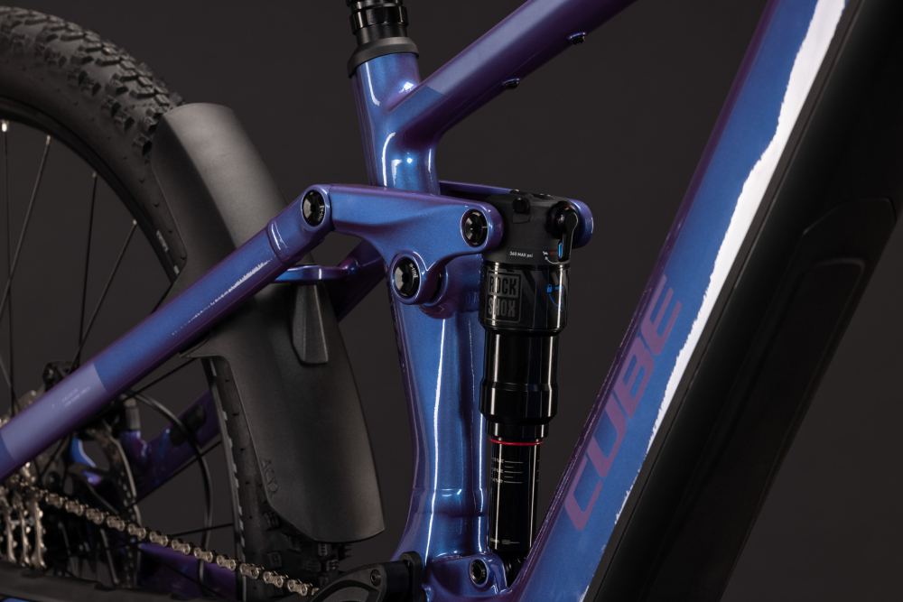 BICICLETA ELECTRICA CUBE STEREO HYBRID ONE44 PRO 800 BLUEIRIS PURPLE 2027 cadru M (18") - roti 29 [5]