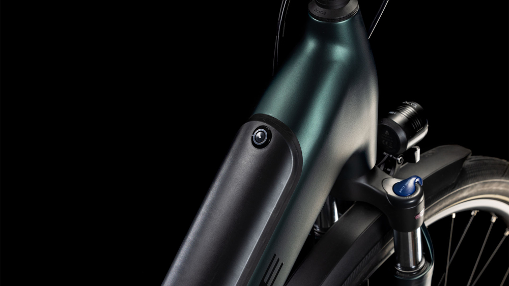 BICICLETA ELECTRICA CUBE SUPREME RT HYBRID COMFORT EX 500 EASY ENTRY VIRIDIAN BLACK 2025 cadru 42cm - roti 26" [2]