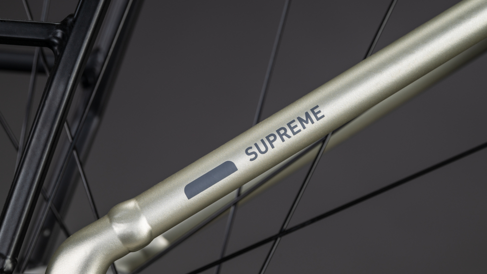 BICICLETA ELECTRICA CUBE SUPREME RT HYBRID COMFORT EXC 600 EASY ENTRY CHAMPAGNE GREY 2026 42 cm [5]
