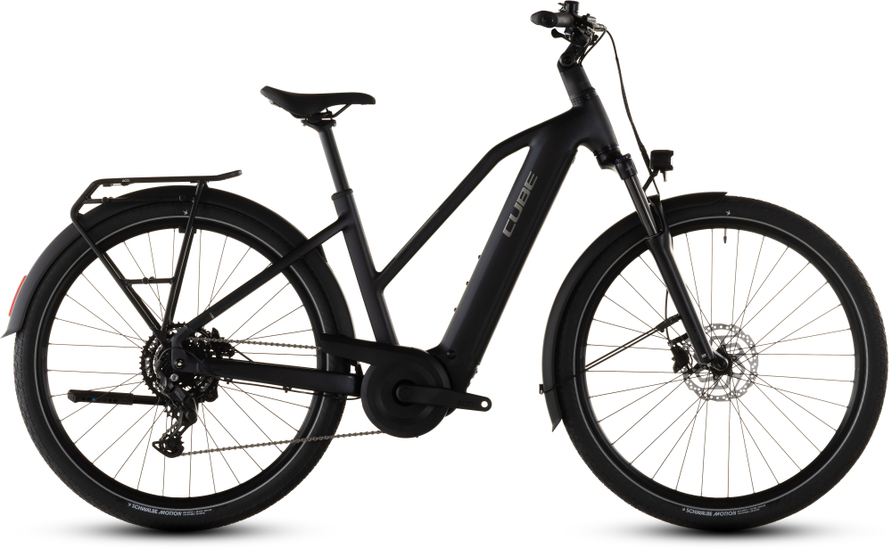 BICICLETA ELECTRICA CUBE TOURING HYBRID ONE 600 TRAPEZE COAL CHROME 2026 46 cm [2]