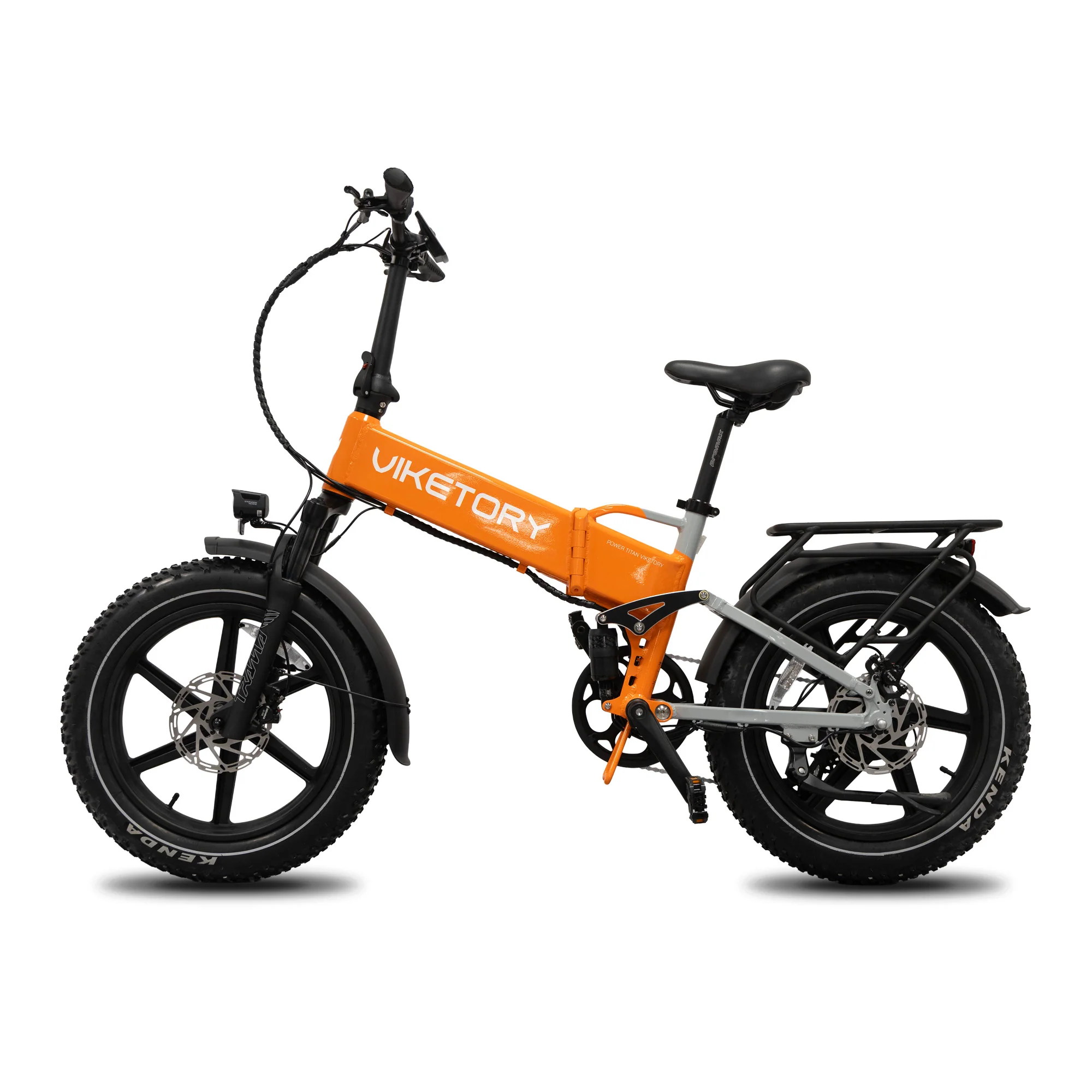 BICICLETA ELECTRICA VIKETORY BRAVE EBIKE FATBIKE FOLDING ORANGE/GREY [2]