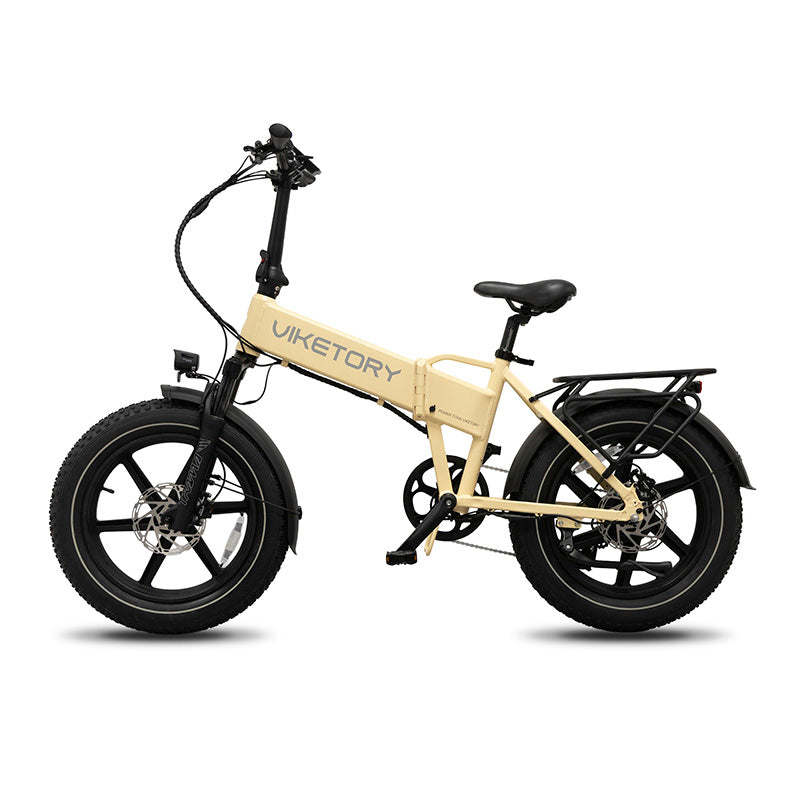 BICICLETA ELECTRICA VIKETORY LITHOR EBIKE FATBIKE FOLDING CREAM [2]