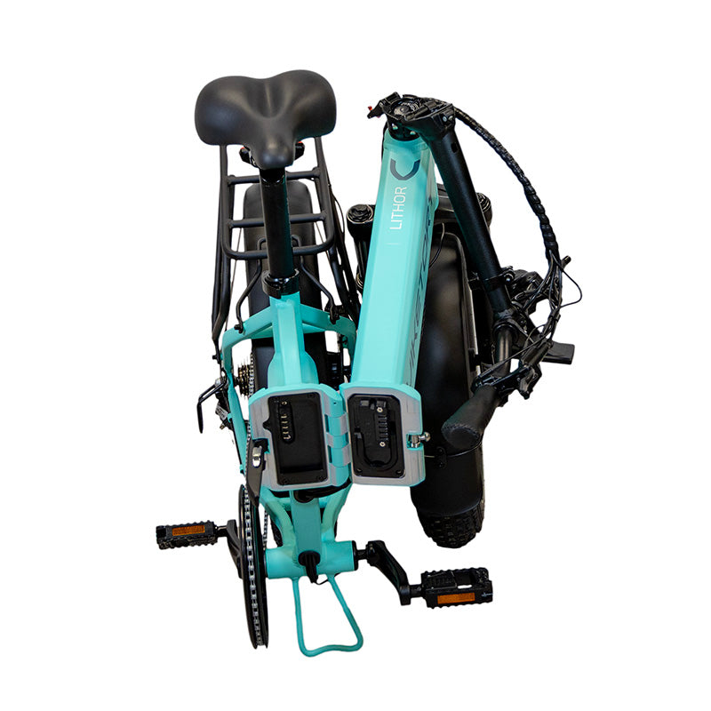 BICICLETA ELECTRICA VIKETORY LITHOR EBIKE FATBIKE FOLDING TURQUOISE [7]