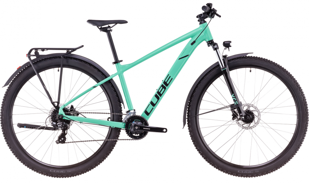 Bicicleta MTB CUBE AIM ONE ALLROAD SHAMROCK BLACK 2025 cadru XS (14") - roti 27.5" [1]