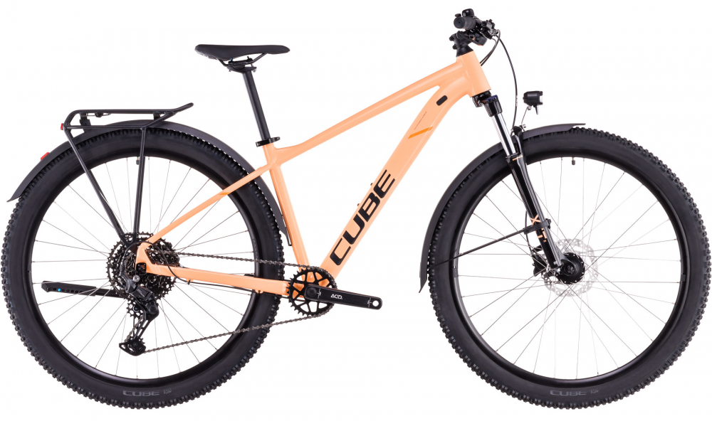 Bicicleta MTB CUBE AIM RACE ALLROAD TANGERINE BLACK 2025 cadru XXL (24") - roti 29" [1]