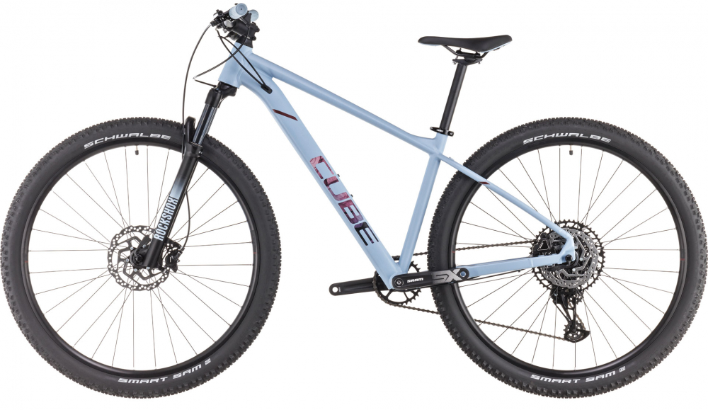 Bicicleta MTB CUBE ATTENTION SLX PIDGEONBLUE RUBYRED 2025 cadru M (17") - roti 29" [5]