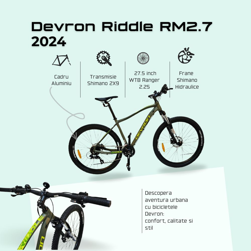 Bicicleta Mtb Devron Riddle RM2.7 2024 - 27.5 Inch, M, Verde [3]