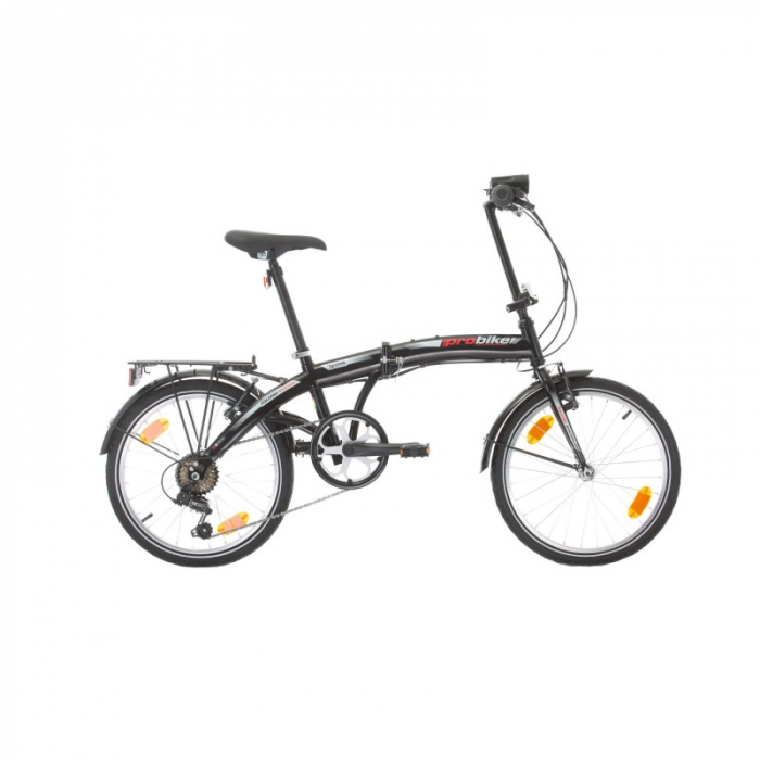 Bicicleta pliabila Sprint Probike Folding, 20 inch, 6 viteze, Negru/Rosu [1]