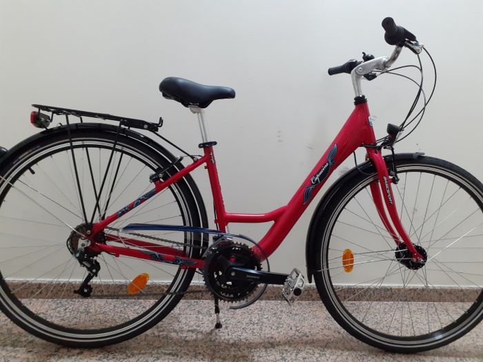 Bicicleta oras Sprint Capucine, 28 inch, cadru Aluminiu, 18 Viteze, Rosu Lucios, cadru 430 mm [2]