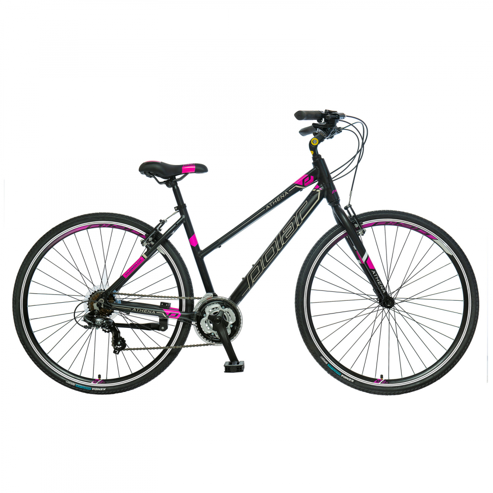 Bicicleta Trekking Polar Athena Rigid - 28 Inch, L, Negru-Roz [1]