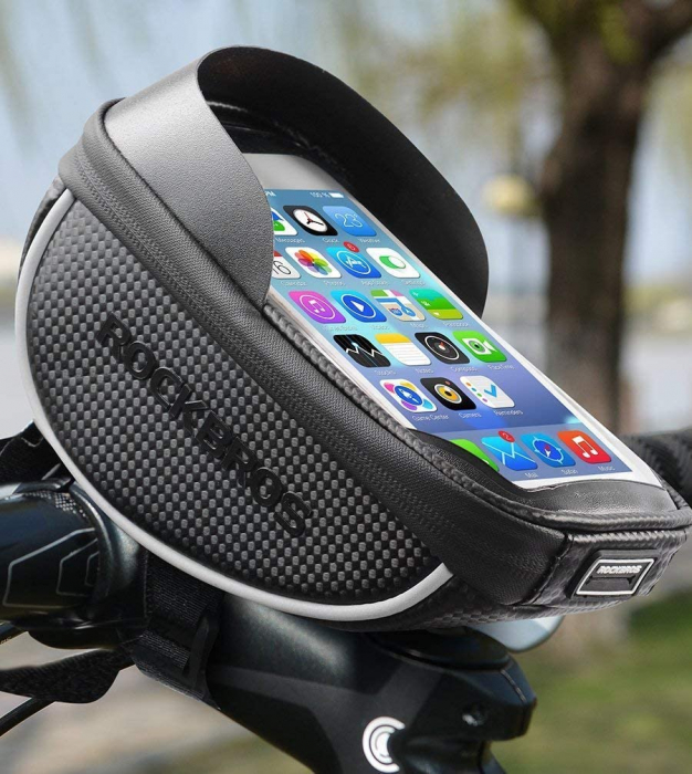 Borseta ghidon bicicleta Rockbros 010-4BK cu suport telefon [8]