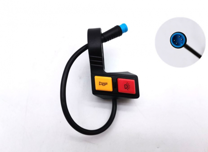 Buton lumini/ claxon trotineta electrica mufa 4 pini [1]