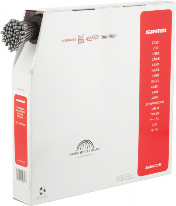 Cabluri frana cursiera Sram  Road Stainless, Inox, lungime 1750mm, cutie afm 100bucati [1]