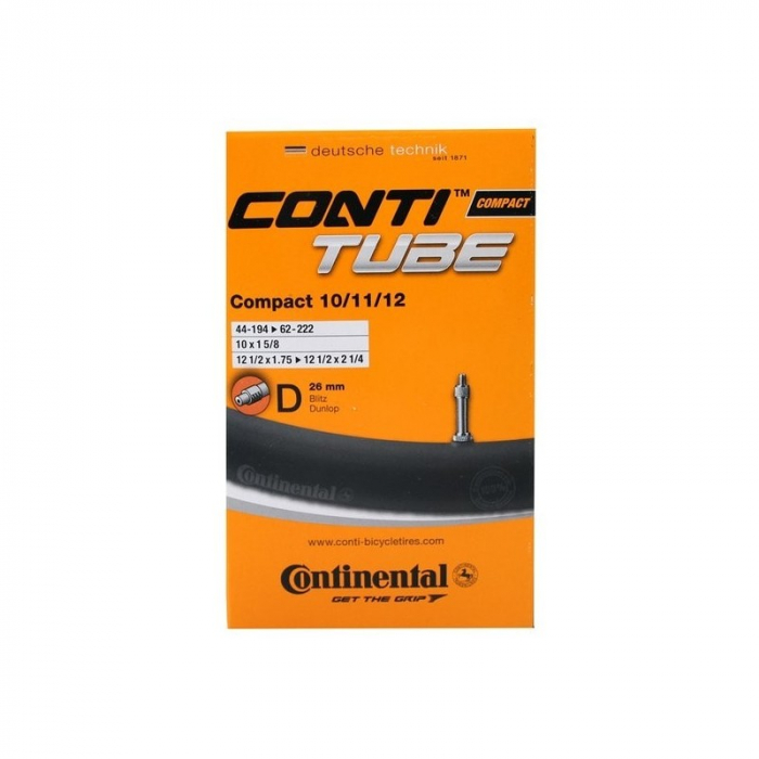 Camera bicicleta Continental Compact 10/11/12 valva Dunlop [1]