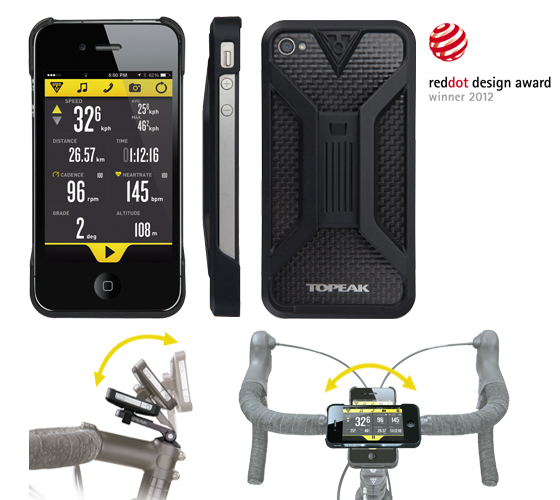 Carcasa Husa Topeak Ridecase Iphone 4, Carbon-Nylon, reglabila, neagra [8]