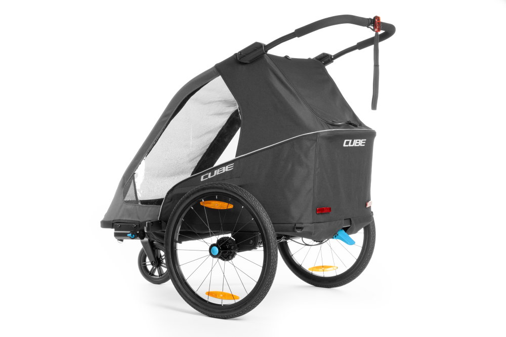 CARUCIOR TRANSPORT COPII CUBE TRAILER DOUBLE PURE Negru [2]