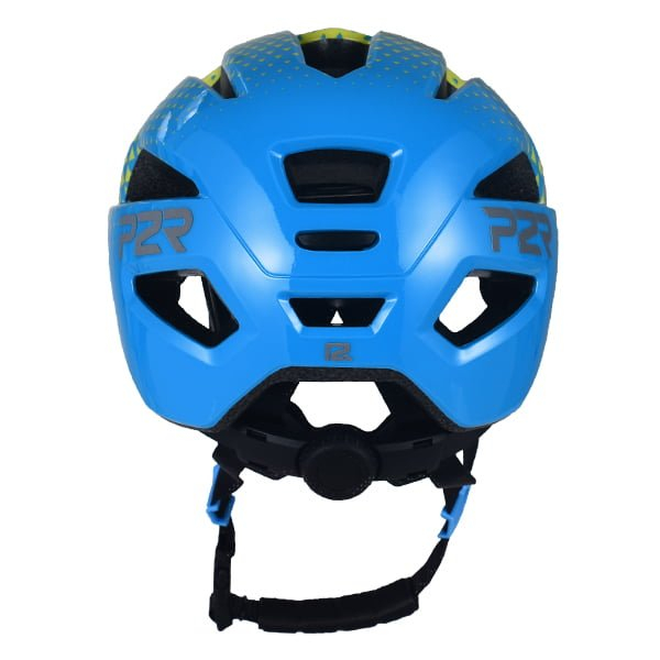 Casca Ciclism Copii P2R MASCOT- 52-56 cm,S, Galben- Albastru [3]