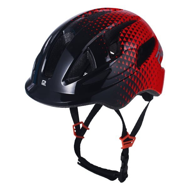 Casca Ciclism Copii P2R MASCOT - 52-56 cm, S, Negru-Rosu [1]