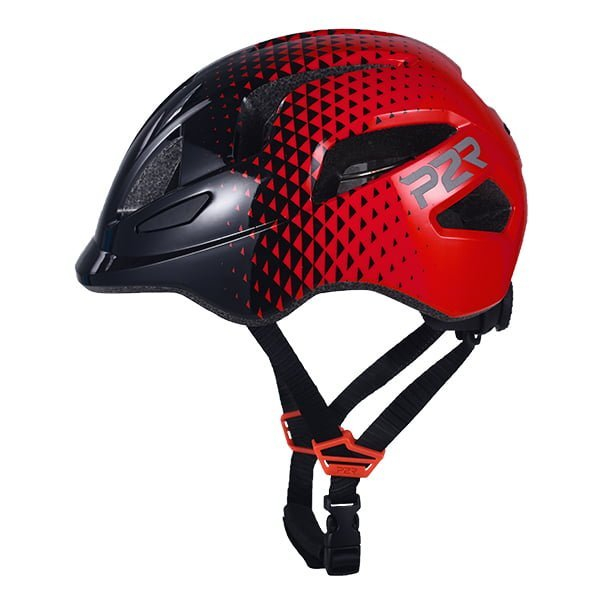 Casca Ciclism Copii P2R MASCOT - 52-56 cm, S, Negru-Rosu [2]