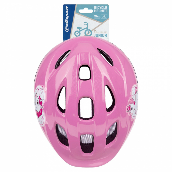 Casca Ciclism Copii Polisport Unicorn - 52-56cm, S, Roz [5]