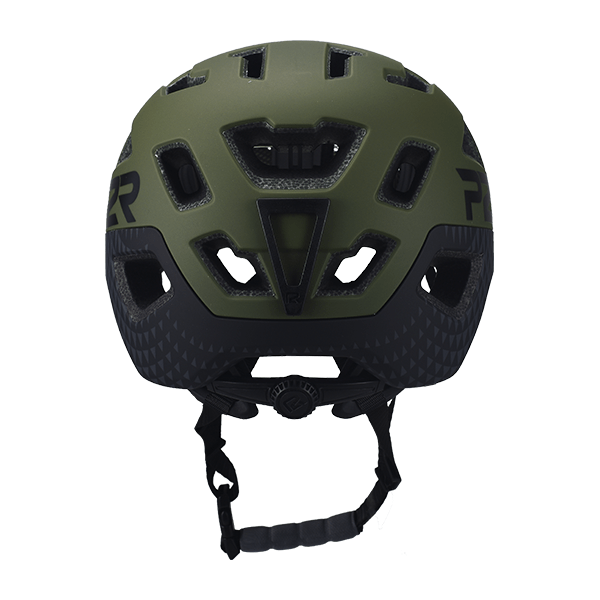 Casca Ciclism P2R FORTEX, M/L (59-61 cm), Verde inchis-Gri [4]