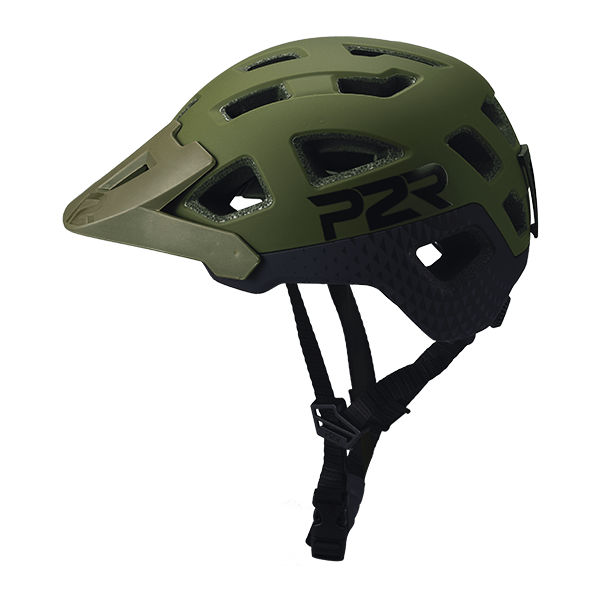 Casca Ciclism P2R FORTEX, M/L (59-61 cm), Verde inchis-Gri [2]