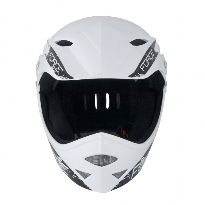 Casca Force Downhill Junior Alb lucios S-M (54-58 cm) [6]