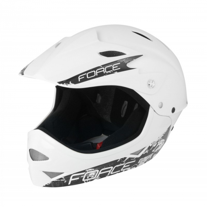 Casca Force Downhill Junior Alb lucios S-M (54-58 cm) [5]