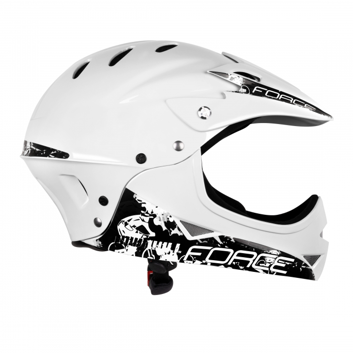 Casca Force Downhill Junior Alb lucios S-M (54-58 cm) [2]