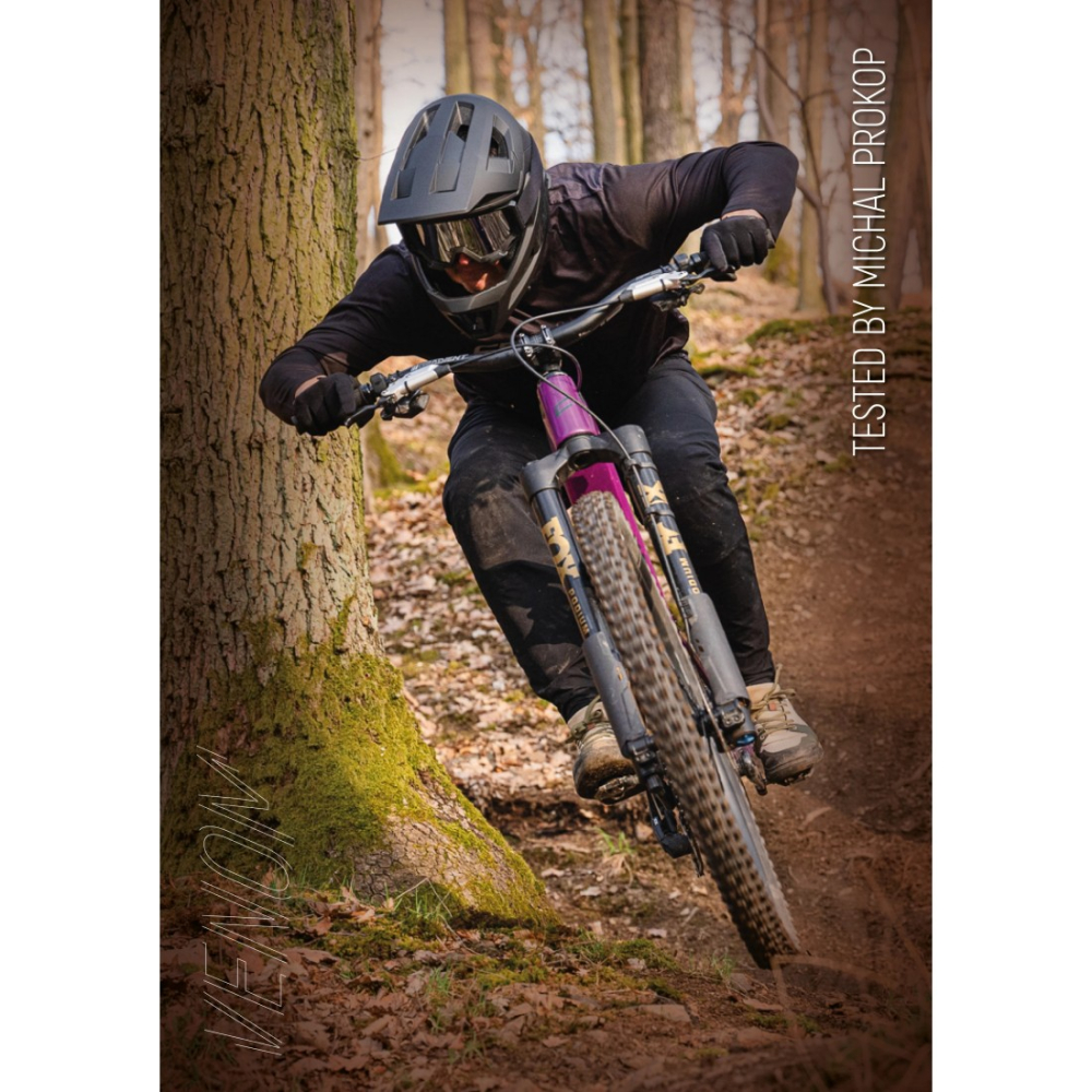 Casca Force VENOM downhill, gri-negru S-M [8]