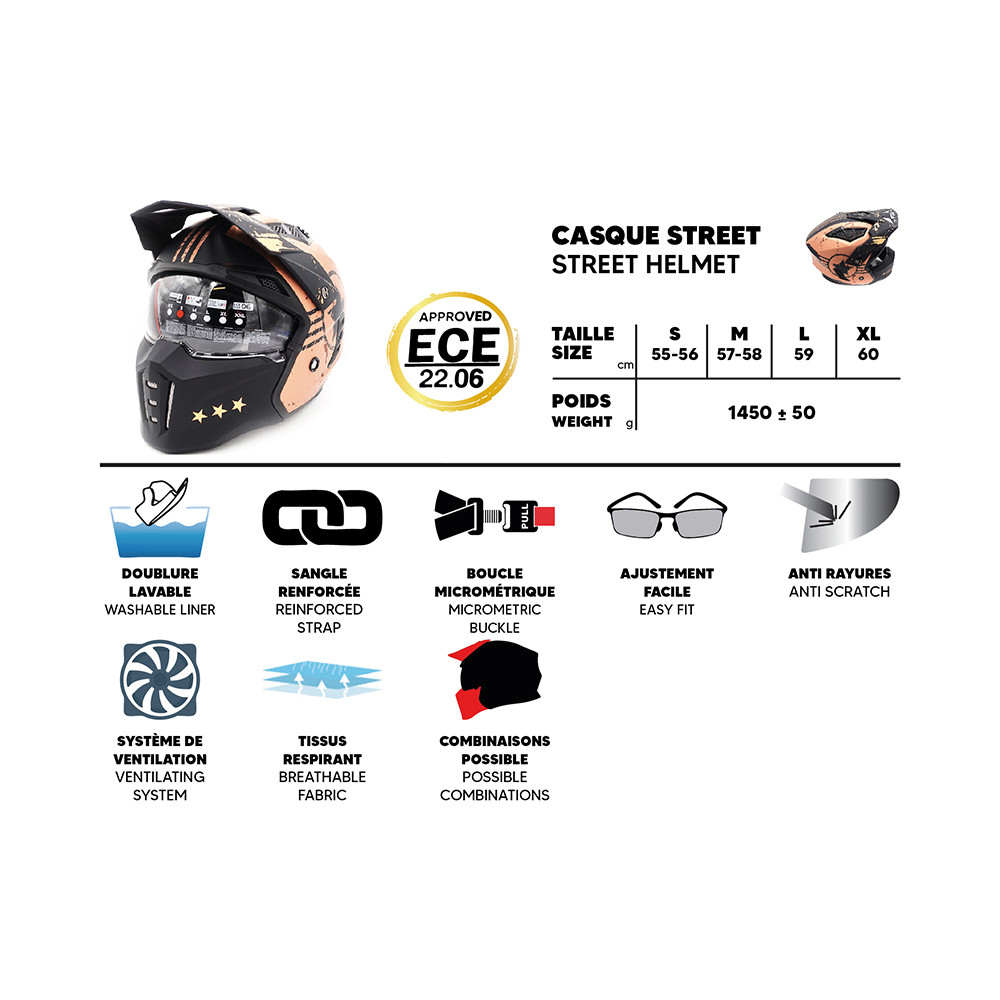 Casca full face FRV Hero Gold -XL [4]