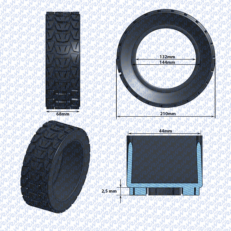 Cauciuc offroad trotineta electrica 8.5 X3 compatibil KugooKirin G2/G2 PRO [2]