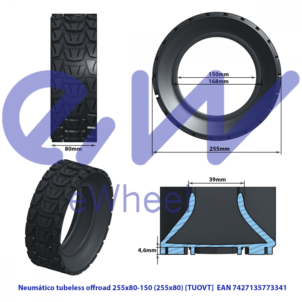 Cauciuc trotineta electrica G2 MAX/MASTER 10 x 3 inch, 85/65-6 tubeless [2]