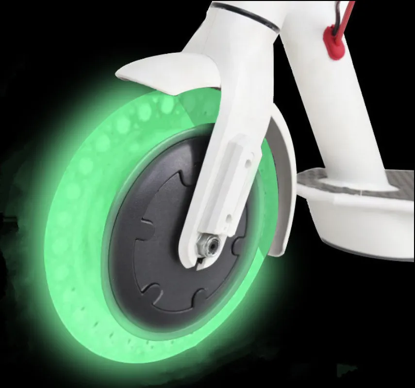 Cauciuc trotineta electrica 8 1/2x2 verde fluorescent compatibil cu trotinete electrice Xiaomi [2]