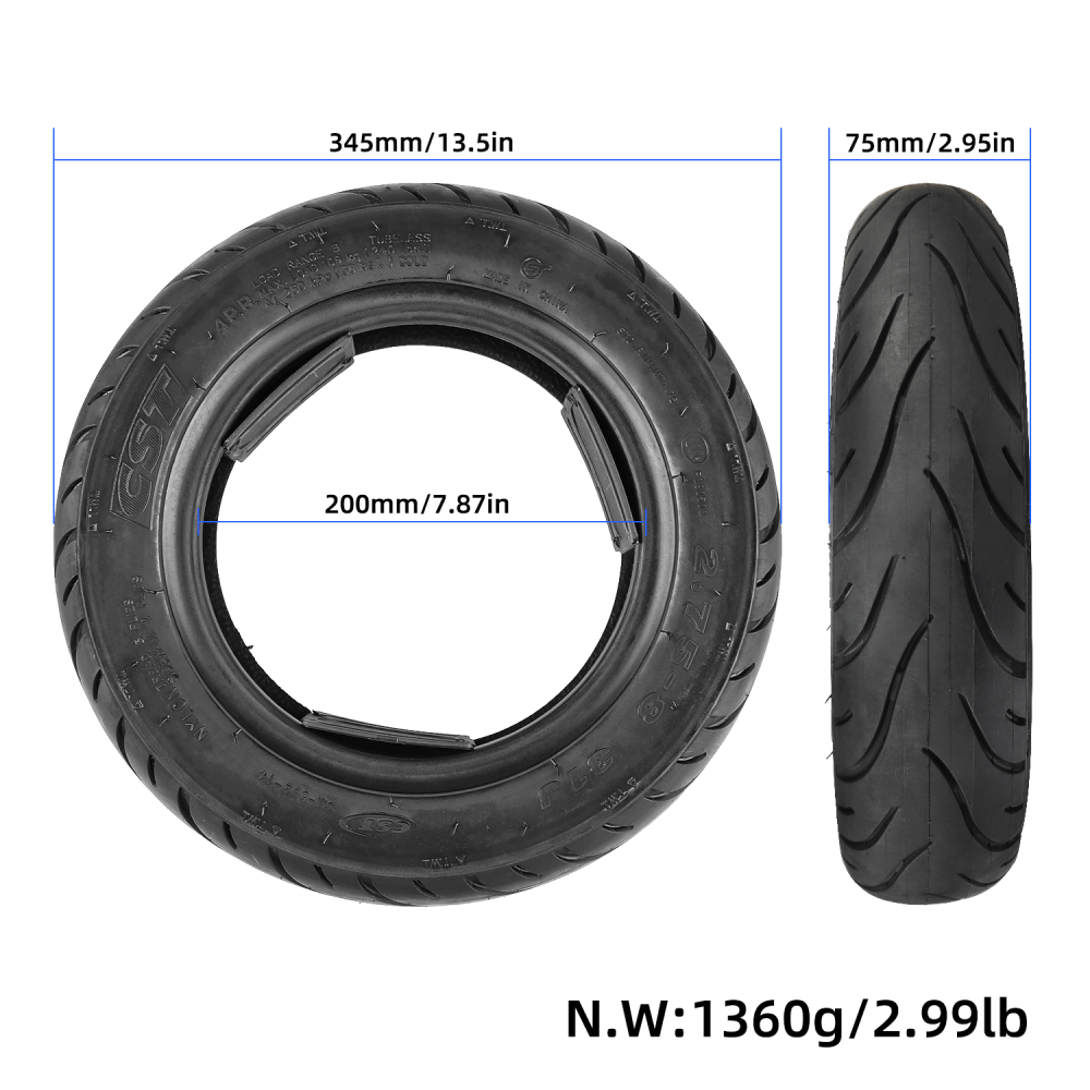 Cauciuc tubeless CST 2.75-8 31j [3]