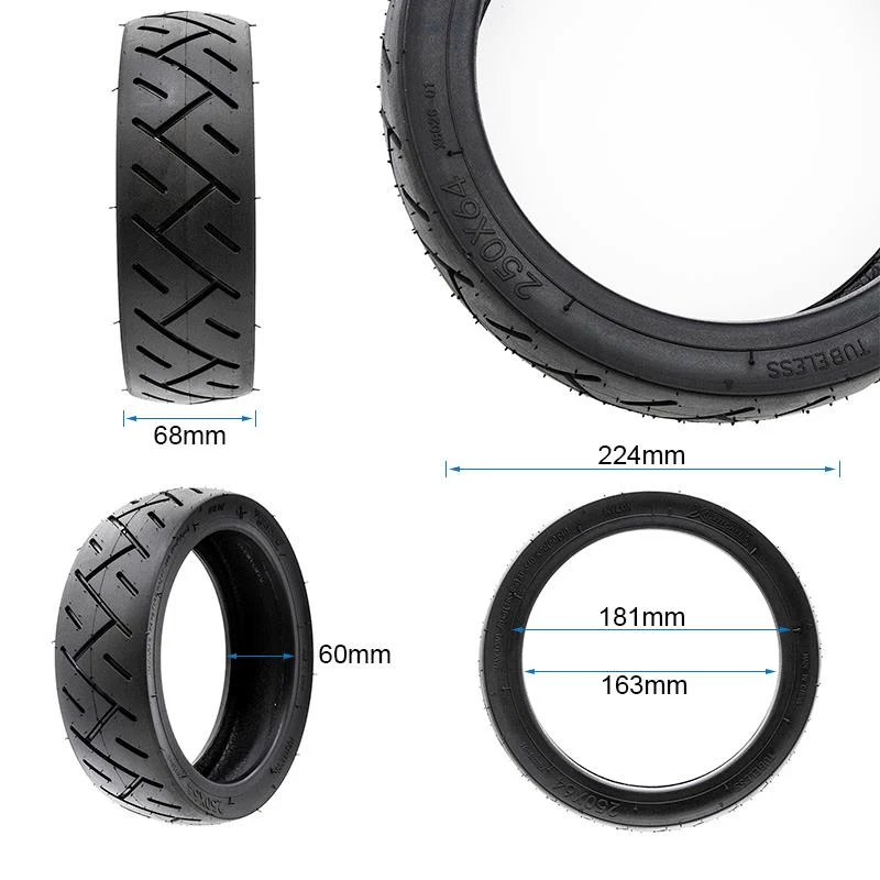 Cauciuc tubeless trotineta electrica 250 x 64 (10 x 2.5-6.5) [4]