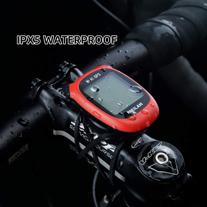 Ciclocomputer GPS pentru bicicleta Meilan M3 mini, Baterie reincarcabila 400 mAh, Rezistenta la apa IPX5, Ecran LCD (Rosu) [5]