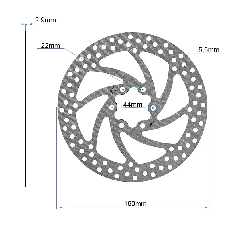 Disc frana 160mm 6H (grosime 2.9 mm) [3]
