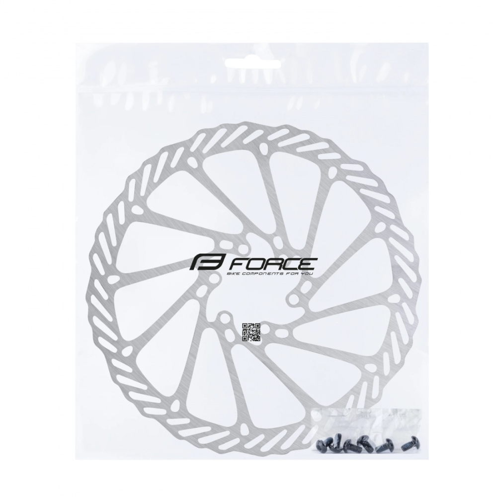 Disc frana Force-7 180mm, 6 gauri, argintiu [2]