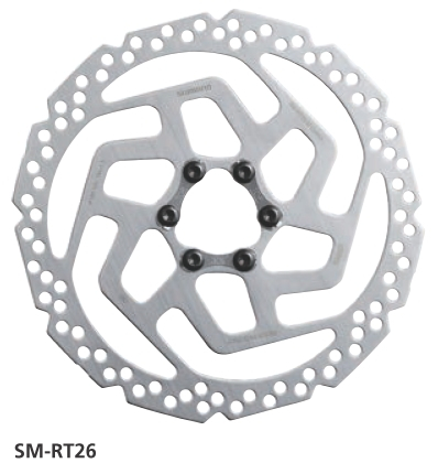 Disc frana Shimano SM-RT26-S, 160MM, TIP 6 Suruburi, Numai pentru placute resin [1]
