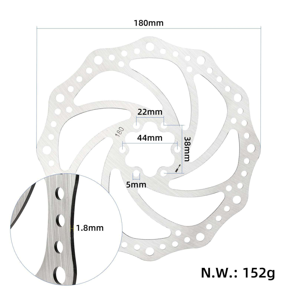 Disc frana trotineta/bicicleta 180mm 6H [2]