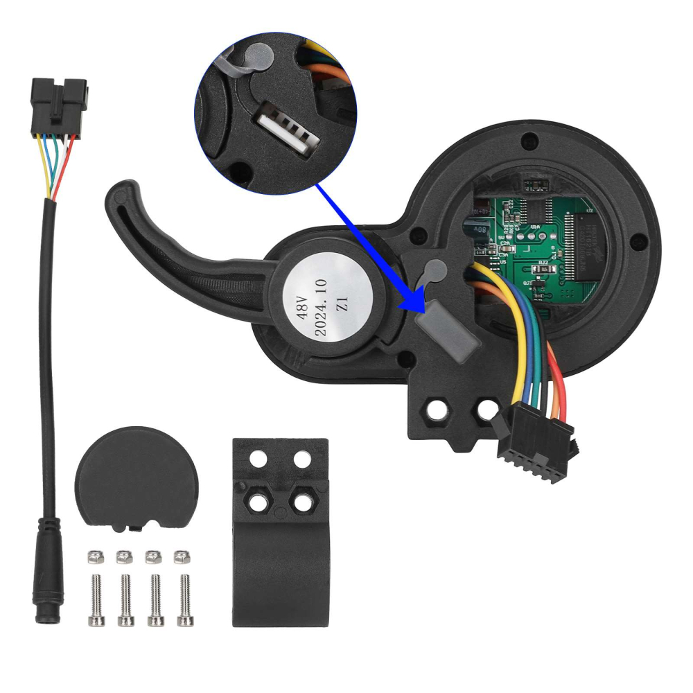 Display trotineta electrica J&P V2 cu mufa JST 6 pini + adaptor cu mufa impermeabila [2]