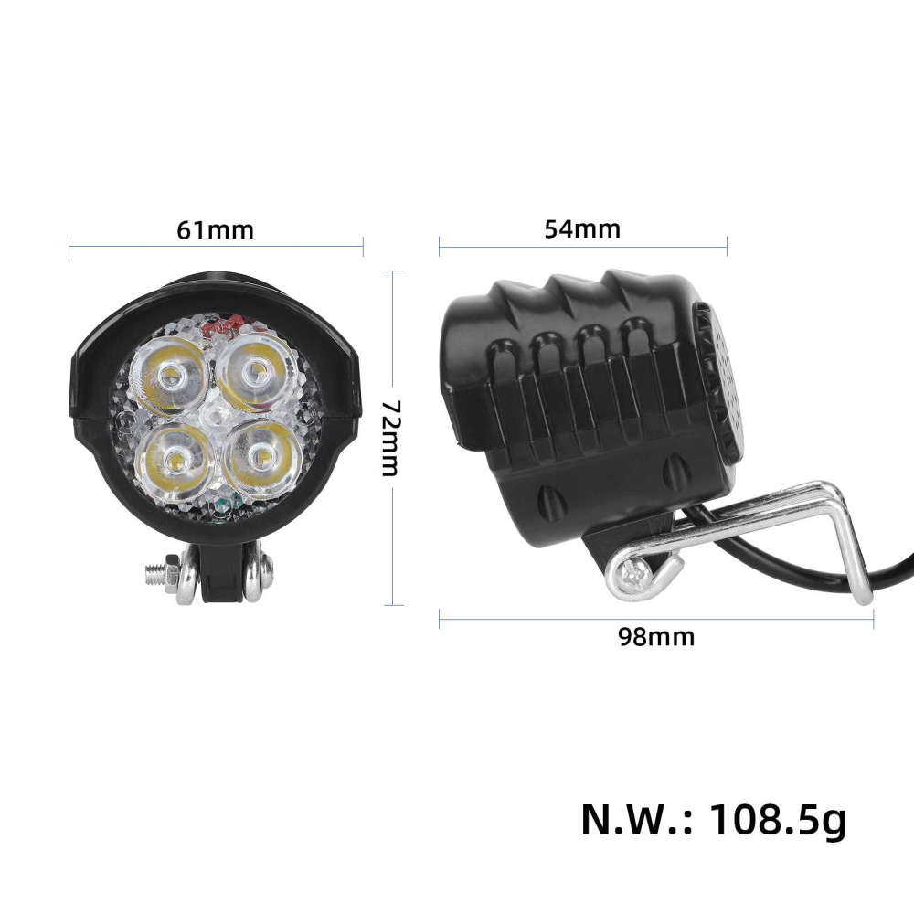 Far cu claxon pentru bicicleta/trotineta electrica 12-72V [3]